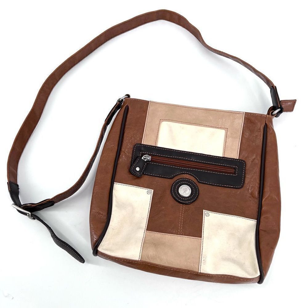 Mouflon Sacs Canada color block leather shoulder‎ bag crossbody patchwork boho